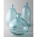 home decorative hand blown tall clear colored vase